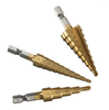 Wood Drilling Titanium HSS Step Drill Bits