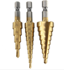 Wood Drilling Titanium HSS Step Drill Bits