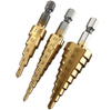 Wood Drilling Titanium HSS Step Drill Bits