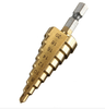 Wood Drilling Titanium HSS Step Drill Bits